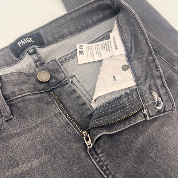 Paige Verdugo Ankle Skinny Jeans Womens 27 Bonnie Gray Stretchy Mid Rise - Picture 6 of 9